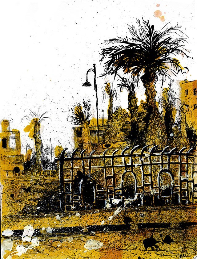Na’eem Square in Raqqa - by Molly Crabapple