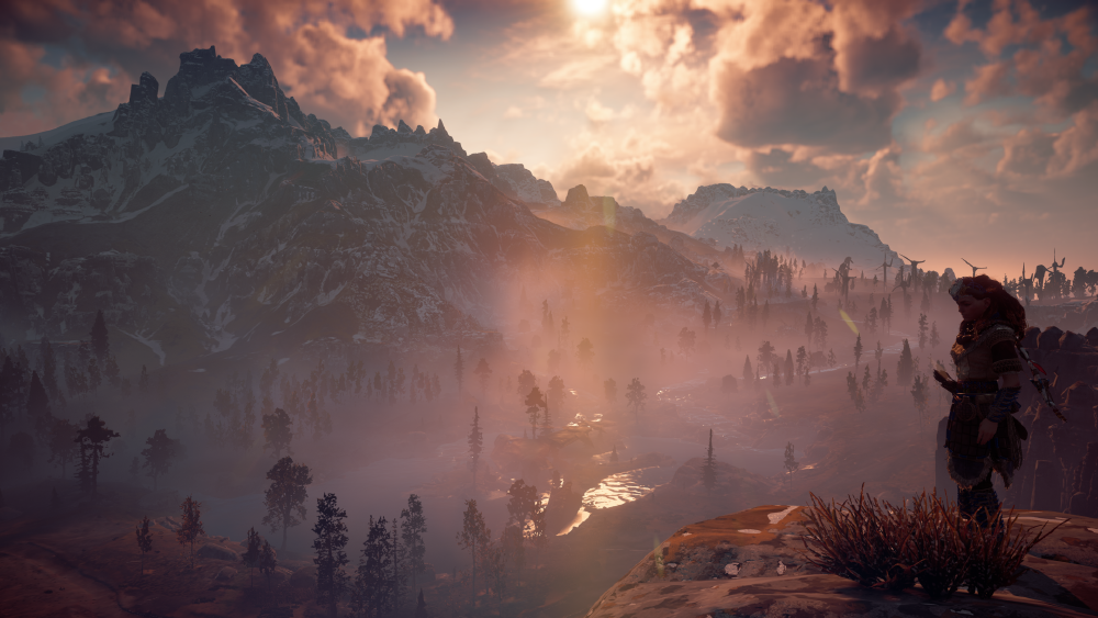 Mountains and broken windmills by Dawn's Sentinel