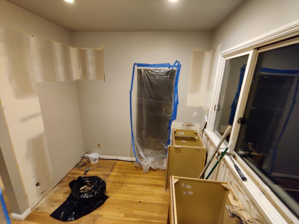 Alternative view of our demolished kitchen